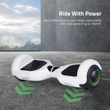 Funado Smart-S RG1 Hoverboard White - 45-Degree Angle