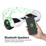 Funado Smart-S RG1 Hoverboard White - Close-Up Angle