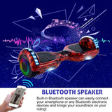 Funado Smart-S W1 Hoverboard (Flame Style) - 45-Degree Angle