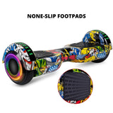 Funado Smart-S W1 Hoverboard (Hip-Hop Graffiti) - Rear View