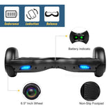 Funado Smart-S RG1 Hoverboard Black - 45-Degree Angle