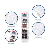 GOMINIMO Plastic Shoe Box 12 PCS Black - Close-Up Angle