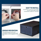 GOMINIMO Plastic Shoe Box 24 PCS Black - Rear View