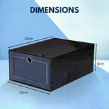 GOMINIMO Plastic Shoe Box 24 PCS Black - Extra Image