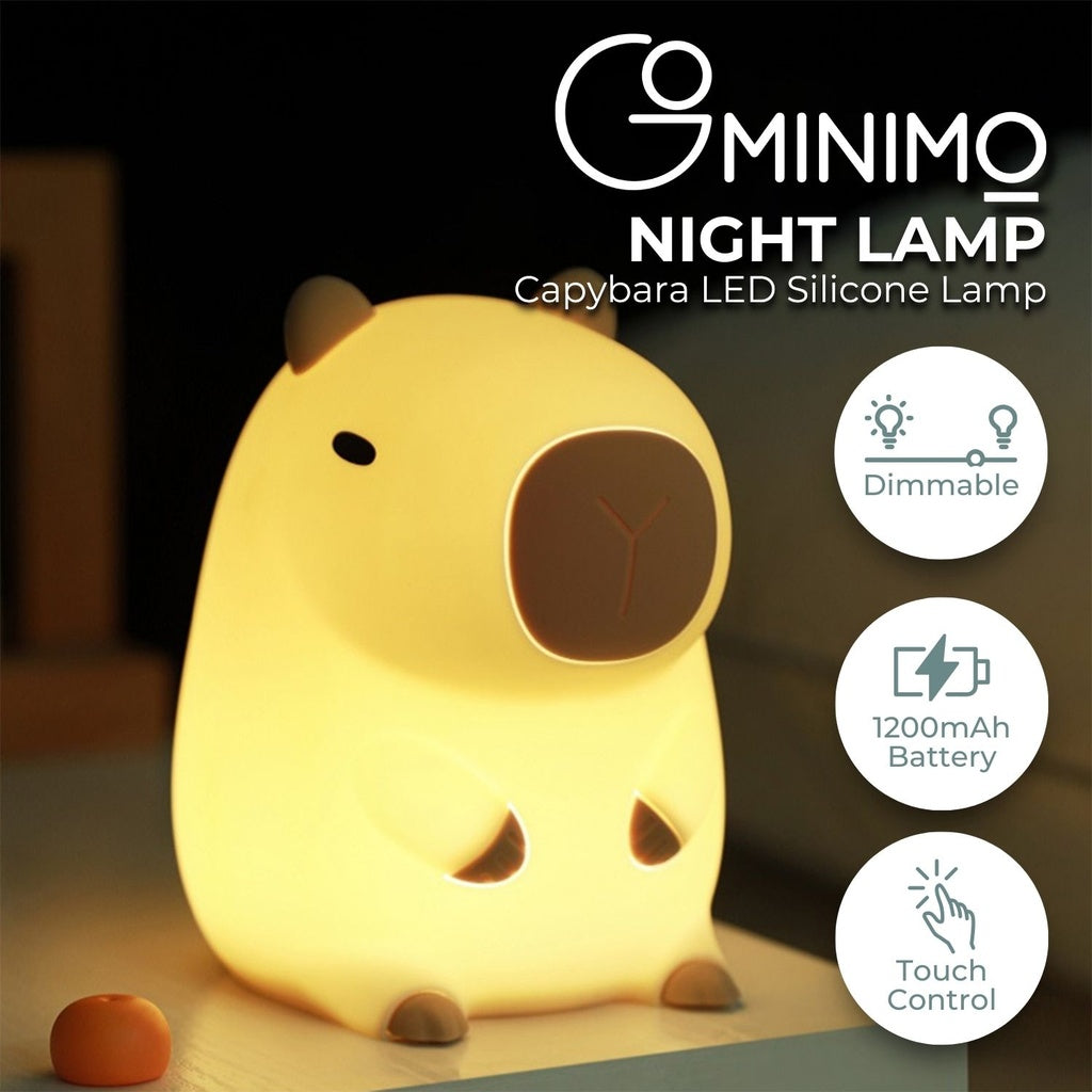 Adorable Capybara Touch Night Light Lamp for Kids