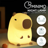 Adorable Capybara Touch Night Light Lamp for Kids - Front View