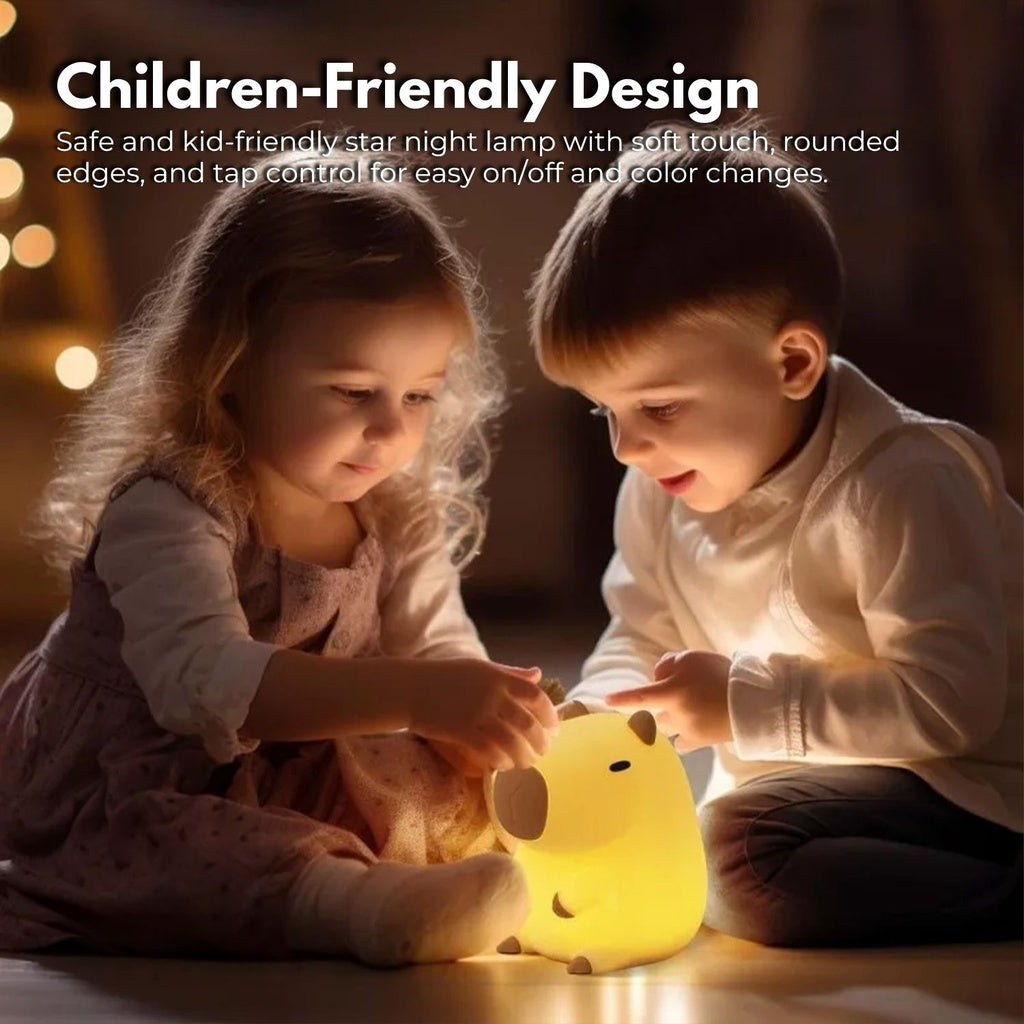 Adorable Capybara Touch Night Light Lamp for Kids