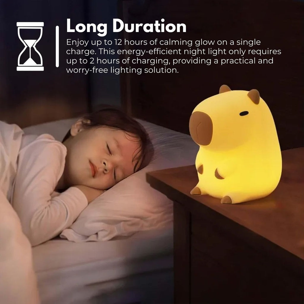 Adorable Capybara Touch Night Light Lamp for Kids