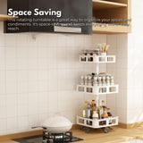 GOMINIMO 3 Tier Rotating Spice Rack Square Shape (White) - Top-Down View