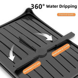 Gominimo 2 Tier Dish Drying Rack with Drain Board and Drip Tray Kitchen Counter - Side View