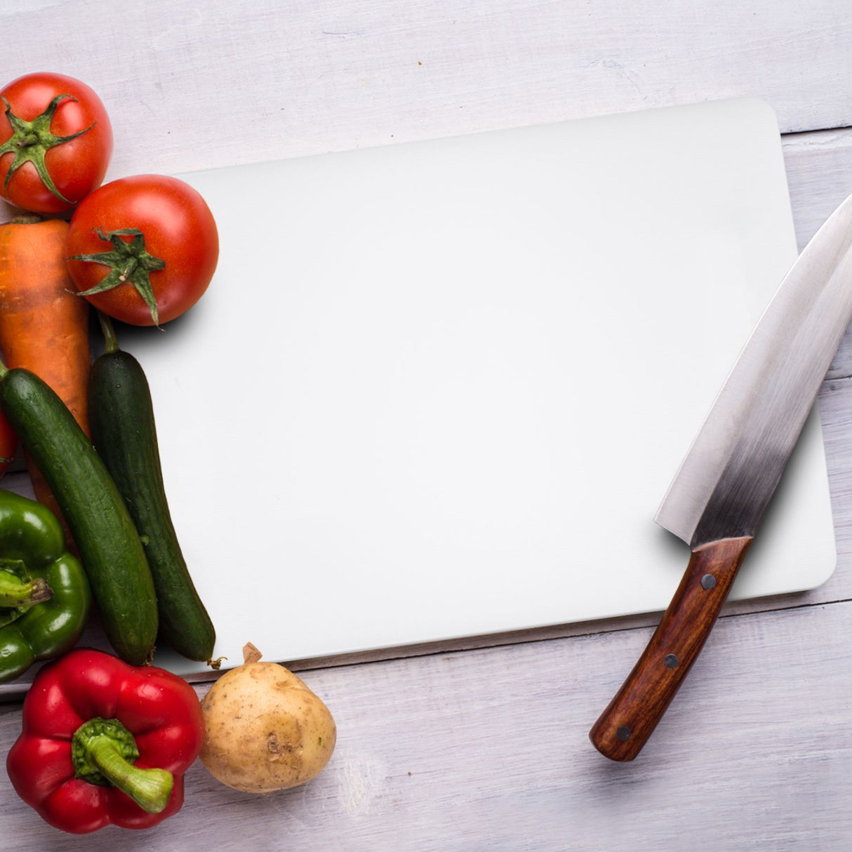 GOMINIMO Premium White PE Chopping Board (450 x 610 x 13mm)