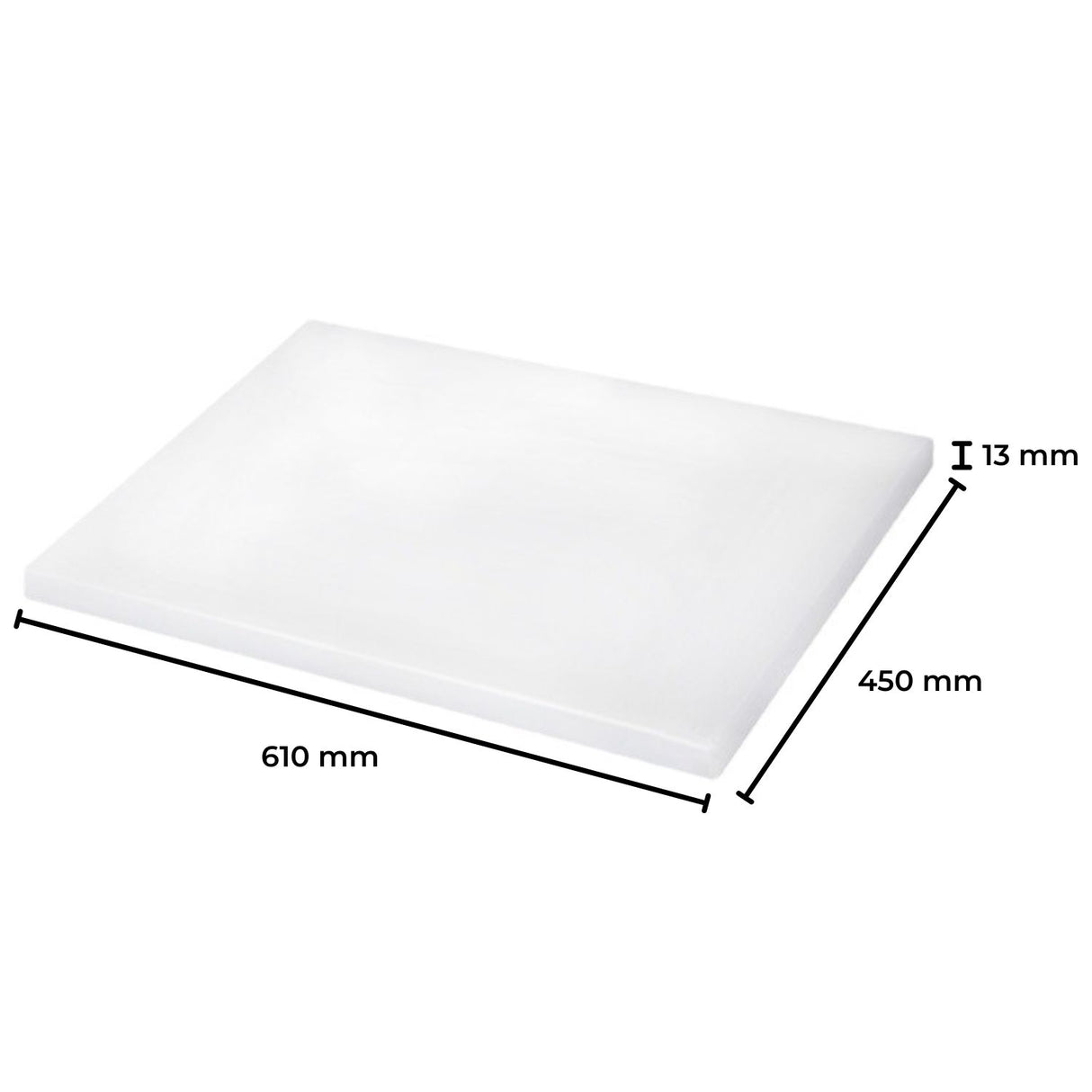 GOMINIMO Premium White PE Chopping Board (450 x 610 x 13mm)