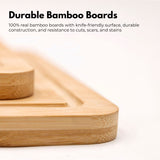 GOMINIMO 3 Pieces Bamboo Chopping Board with Stand (3 sizes) - Side View