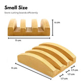 GOMINIMO 3 Pieces Bamboo Chopping Board with Stand (3 sizes) - 45-Degree Angle
