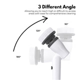 GOMINIMO Wireless Electric Scrubbing Tool with 7 Interchangeable Brush Attachments (White) - Rear View