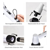 GOMINIMO Wireless Electric Scrubbing Tool with 7 Interchangeable Brush Attachments (White) - Extra Image