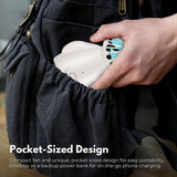 GOMINIMO HandHeld Fan (White) - Top-Down View