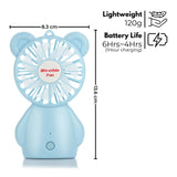 GOMINIMO HandHeld Fan (Blue) - Low Angle