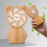 GOMINIMO HandHeld Fan (Coffee) - Side View