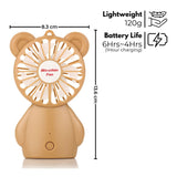 GOMINIMO HandHeld Fan (Coffee) - Low Angle