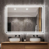 Gominimo Bluetooth LED Bathroom Mirror 800mm Rectangular with Anti-Fog Function - Side View