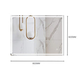 Gominimo Bluetooth LED Bathroom Mirror 800mm Rectangular with Anti-Fog Function - Rear View