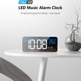 GOMINIMO Digital Clock Mirrored White - Front View