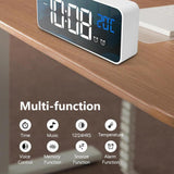 GOMINIMO Digital Clock Mirrored White - Side View