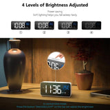 GOMINIMO Digital Clock Mirrored White - Top-Down View