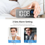 GOMINIMO Digital Clock Mirrored White - 45-Degree Angle