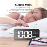 GOMINIMO Digital Clock Mirrored White - Rear View