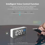 GOMINIMO Digital Clock Mirrored White - Close-Up Angle