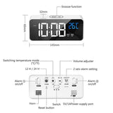 GOMINIMO Digital Clock Mirrored White - Extra Image
