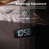 GOMINIMO Digital Clock Mirrored Black - - Top-Down View