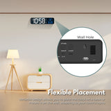 GOMINIMO Digital Clock Mirrored Black - - Rear View