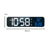 GOMINIMO Digital Clock Mirrored Black - - Low Angle