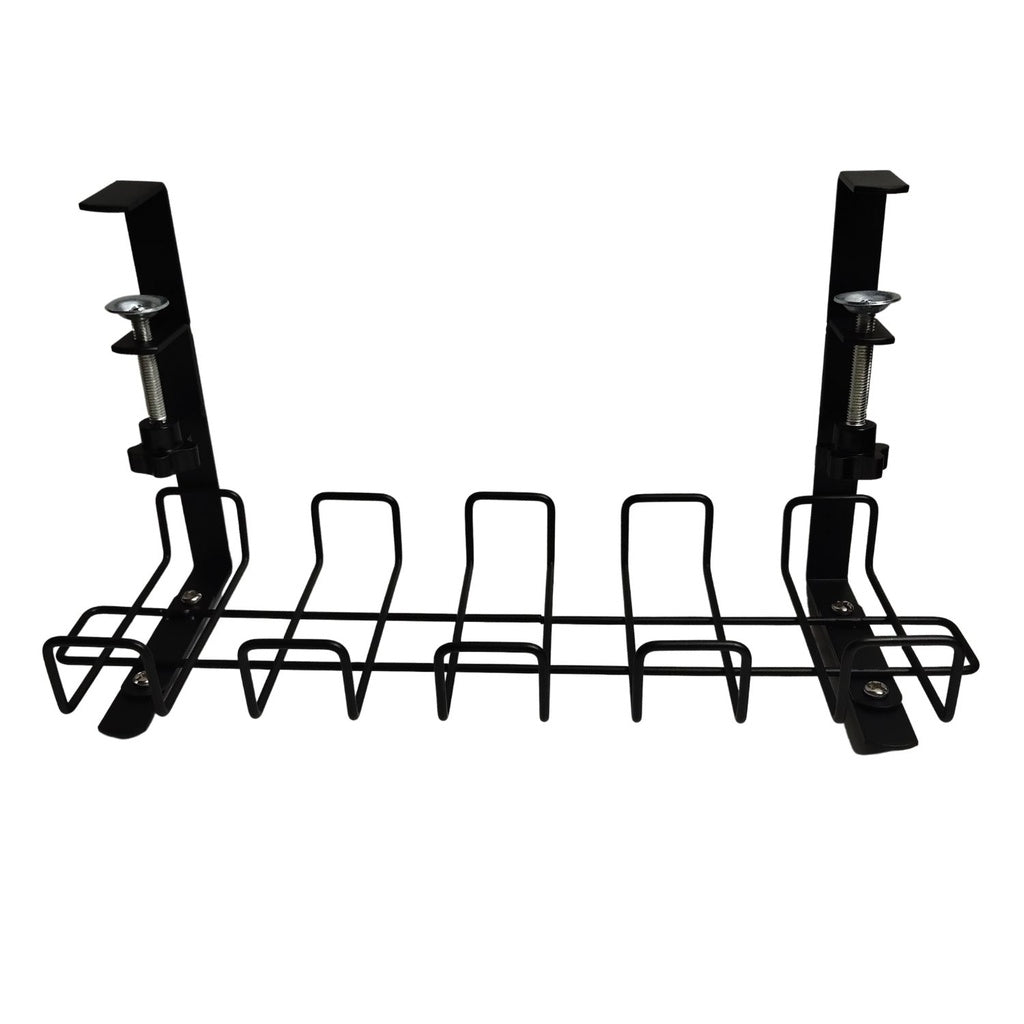 Cable Management Tray by GOMINIMO - No Drill Installation (Black)