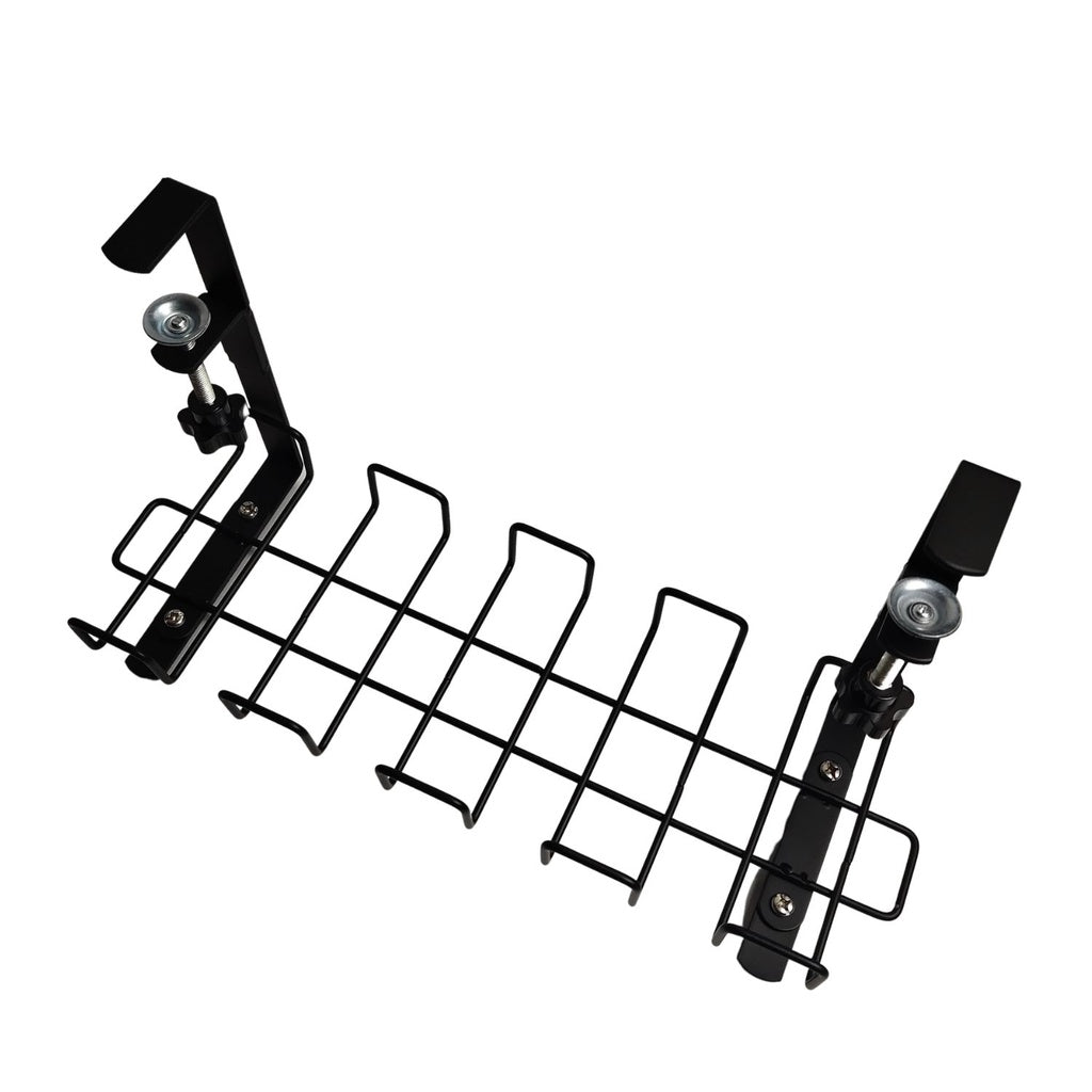 Cable Management Tray by GOMINIMO - No Drill Installation (Black)