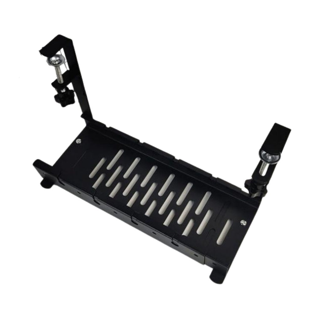 GOMINIMO Adjustable Cable Management Tray - No Drill Installation (Black)