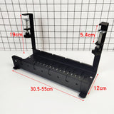 GOMINIMO Adjustable Cable Management Tray - No Drill Installation (Black) - Top-Down View