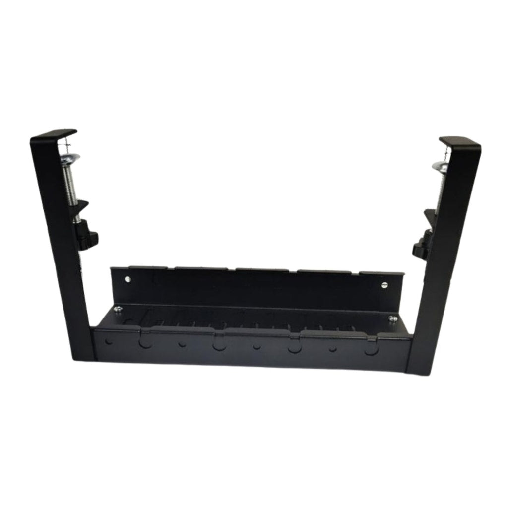 GOMINIMO Adjustable Cable Management Tray - No Drill Installation (Black)