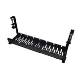 GOMINIMO Adjustable Cable Management Tray - No Drill Installation (Black) - Close-Up Angle