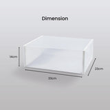 GOMINIMO Plastic Shoe Box 12PCS Medium Size Premium (White) - 45-Degree Angle