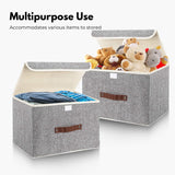 GOMINIMO 3 Pack 24L Foldable Storage Organizers (Gray) - 45-Degree Angle