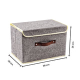 GOMINIMO 3 Pack 24L Foldable Storage Organizers (Gray) - Close-Up Angle