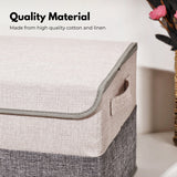 GOMINIMO 2 Pack 29L Foldable Storage Organizers (Gray + Beige) - Top-Down View