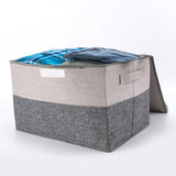 GOMINIMO 2 Pack 29L Foldable Storage Organizers (Gray + Beige) - Close-Up Angle
