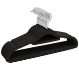 GOMINIMO 30 Pack of Non-Slip Velvet Suit Hangers with Tie Organisers (Black) - Extra Image