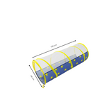 3-in-1 Colorful Capsule-Shaped Kids Play Tent with Carrying Bag (Blue & Yellow) - 45-Degree Angle