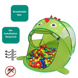 GOMINIMO Green Dinosaur Pop-Up Play Tent for Kids - Side View